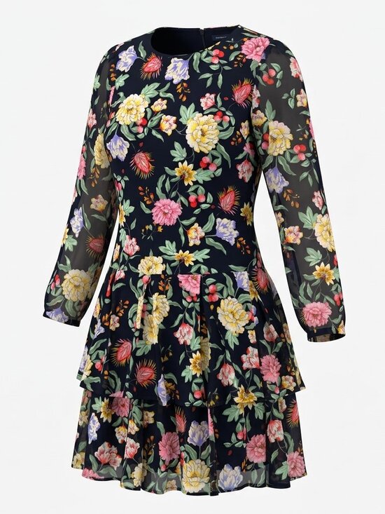 Tommy Hilfiger Dresses & Skirts - Tommy Hilfiger Floral Chiffon Dress Size 4
